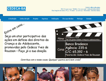 Tablet Screenshot of cedeca.org.br
